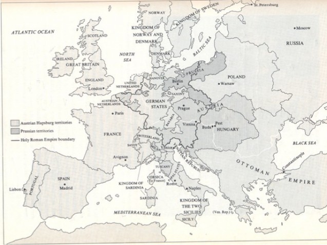 Carte de l'Europe en 1789 © DR