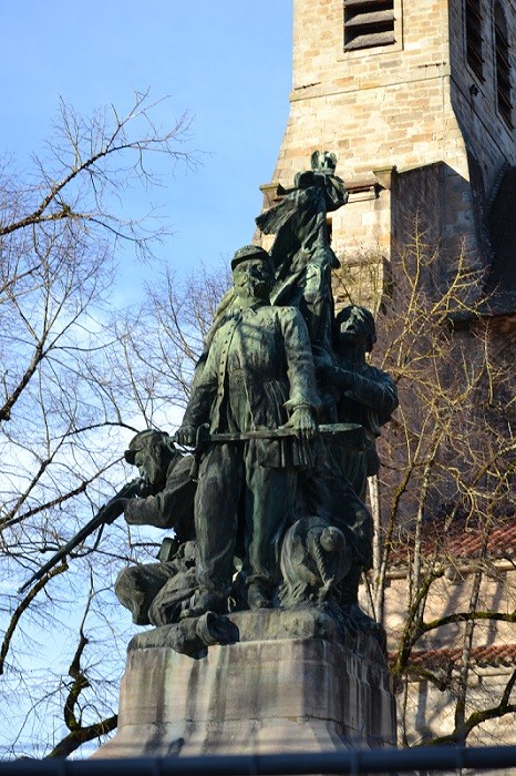 Figeac Monument dedicated to those who died in the War of 1870: ‘The Heroic death of Captain Pierre-Auguste Anglade’