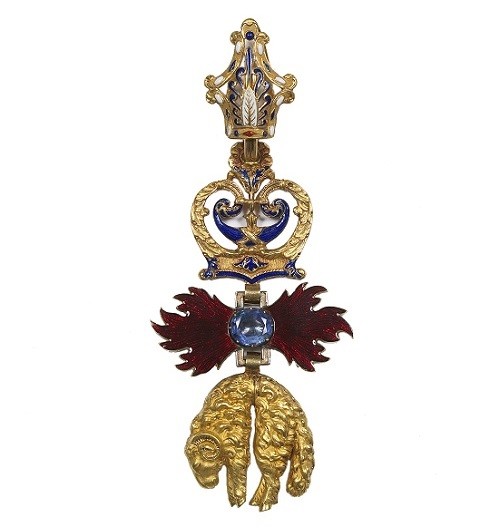 The ‘Order of the Golden Fleece’ medal awarded to the Prince Imperial