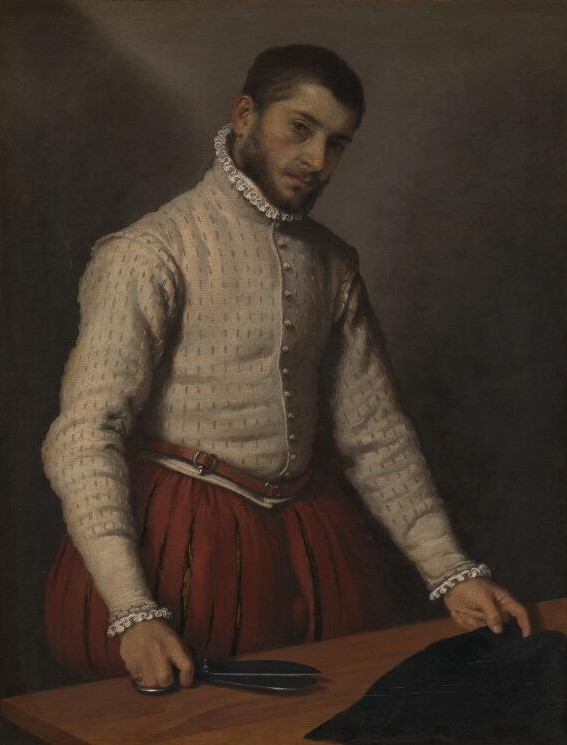 Giovanni Battista Moroni, "Il tagliapanni" (Le tailleur), 1565-1570 <br>© National Gallery, Londres