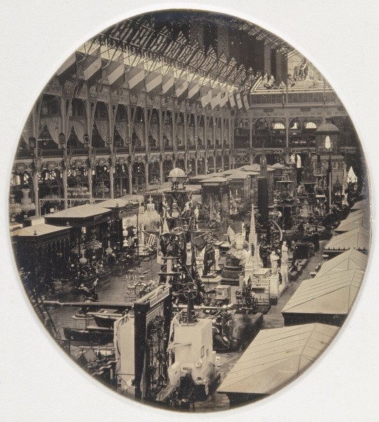  Exposition universelle de Paris, 1855, Palais de l'Industrie, vue de la nef 1855 Anonyme © RMN-Grand Palais (musée d'Orsay) - Hervé Lewandowski