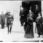 Funeral of Empress Eugenie at Farnborough attended by Victor Bonaparte, Princess Clementine, the Queen of Spain, The King and Queen of England