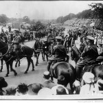 Empress Eugenie’s Funeral procession passes through the streets of Farnborough, 20 July 1920