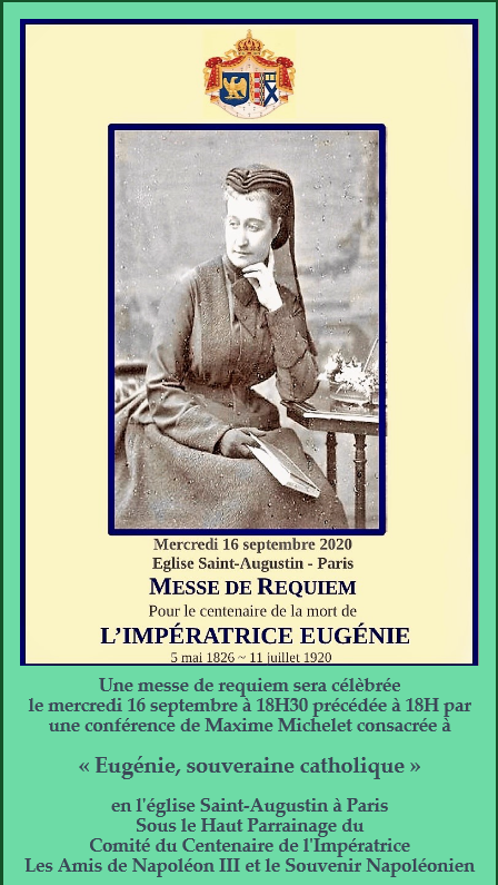 Messe de réquiem pour le centenaire de la mort de l’impératrice Eugénie