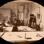 Charles Garnier in his on-site office during the building of the Paris Opera