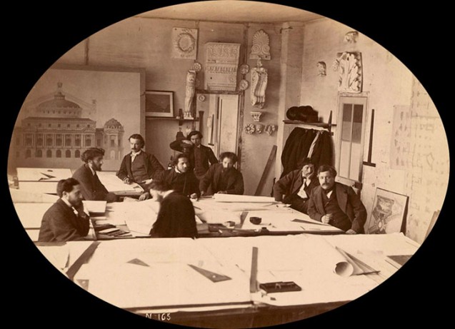 Charles Garnier in his on-site office during the building of the Paris Opera