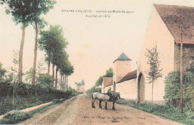 The headquarters of Wellington and Napoleon and the farms of the Battle of Waterloo