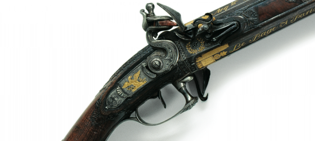 Napoleon’s shotgun, signed Jean Le Page (detail)