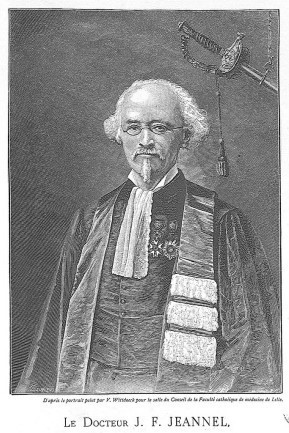 Portrait du docteur J.-F. Jeannel, gravure © BIU Santé de l'université de Paris