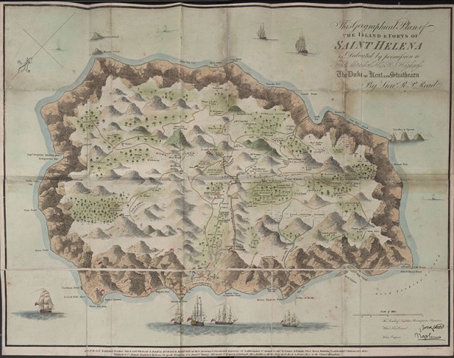 Esquisse descriptive de Sainte-Hélène / pour accompagner le plan géographique de l’île du capitaine Read*