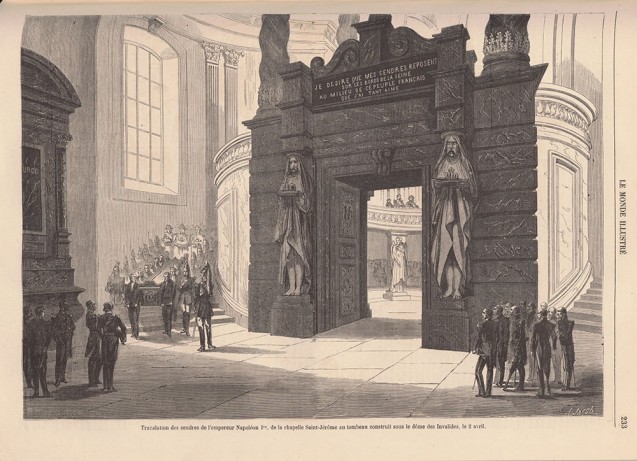 Final burial of the mortal remains of Emperor Napoleon I at the Eglise des Invalides, 2 April 1861