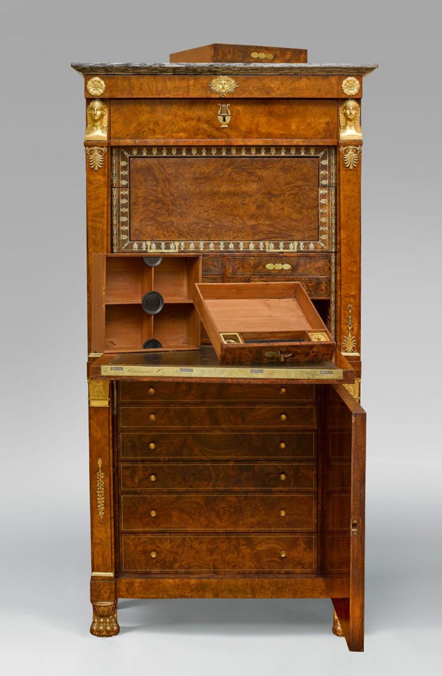 A fall-front ‘secrétaire’ (writing desk)