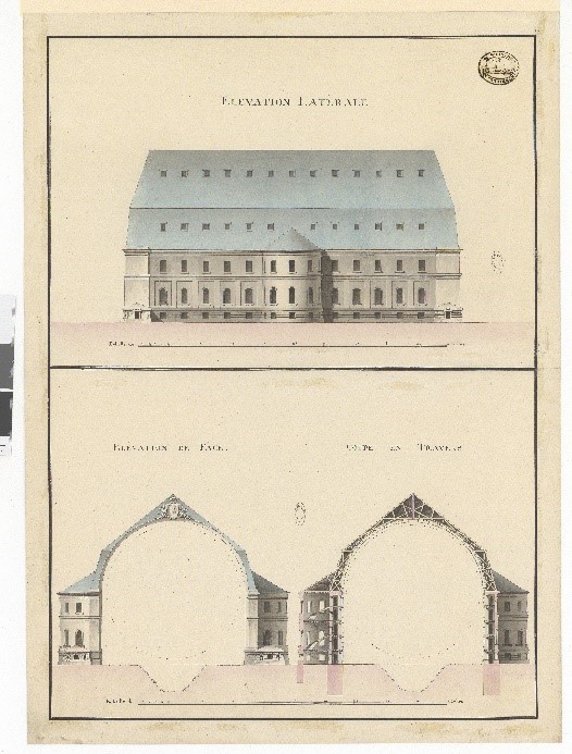 Hangar pour abriter l’aérostat (FRAN_0075_00199_L) © Archives nationales