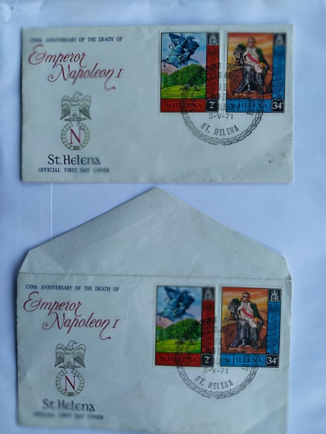Lettres conservées par M. Gasparini de son escale à Sainte-Hélène pour le centenaire de la mort de l'Empereur © M. Gasparini