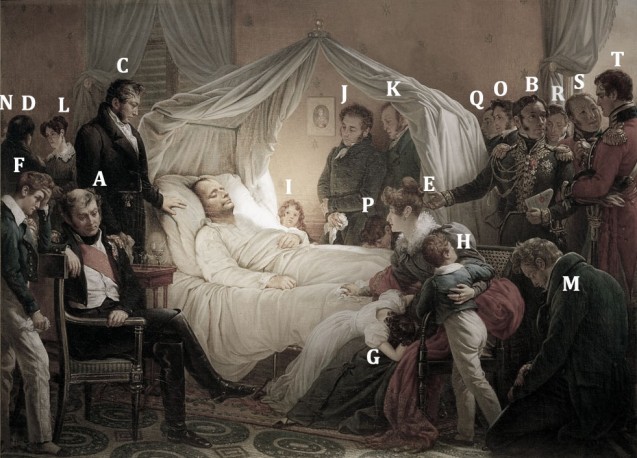 Who was present at Napoleon’s death?