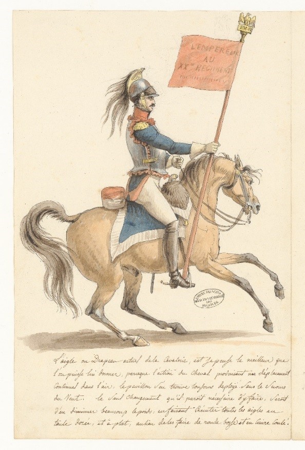 Études autour des projets d’étendards de l’armée, J.-L. David © Archives nationales - 2