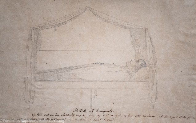 Esquisse de Napoléon sur son lit de mort