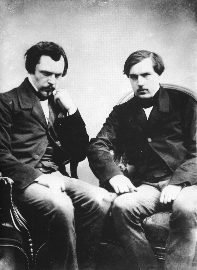 Portraits d'Edmond (à gauche) et Jules de Goncourt, par Felix Nadar, 1854 © Wikicommons