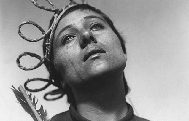 Renée Maria Falconetti, in La passion de Jeanne d'Arc [the 1928 film The passion of Joan of Arc).