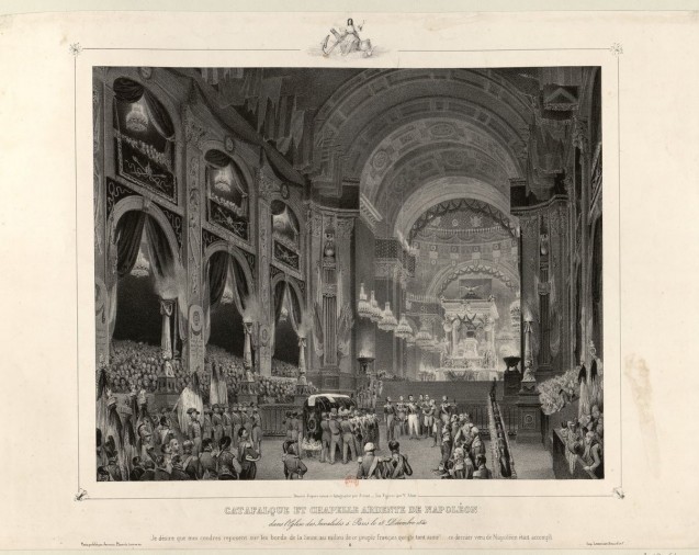 Catafalque and Burial Chapel of Napoleon in the Church of the Invalides in Paris on 15 December 1840