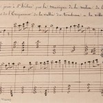 Score for the Funeral March played by the St-Helena Local Militia band while the body of the Emperor was carried from the tomb to the town