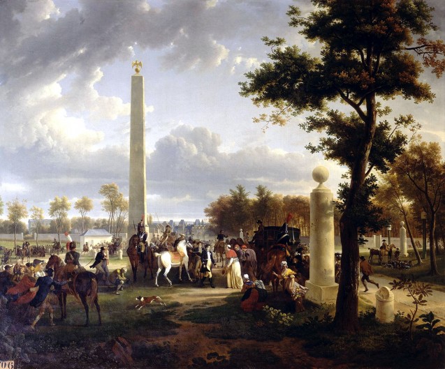 Meeting of Napoleon and Pope Pius VII in the forest of Fontainebleau, 25 November 1804, Jean-Louis Demarne