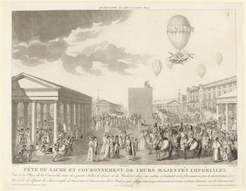 XII Frimaire an XII, 3 décembre 1804. Fête du Sacre et Couronnement de leurs Majestés Impériales, Louis Le Coeur © Musée Carnavalet Histoire de la ville de Paris