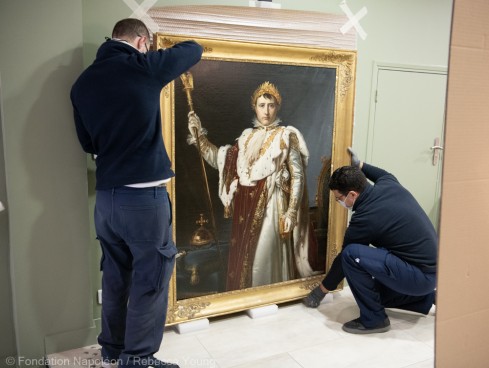 Portrait de l'Empereur Napoléon Ier en costume de sacre 