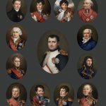 Ensemble de treize miniatures représentant une partie de la famille impériale ainsi que des grands dignitaires du Premier Empire