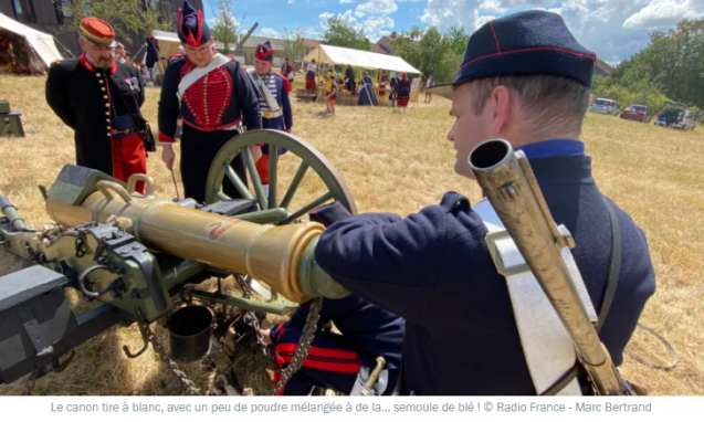 Reconstitution organisée par le musée de la guerre de 1870 pour le 150e anniversaire de la bataille de Gravelotte