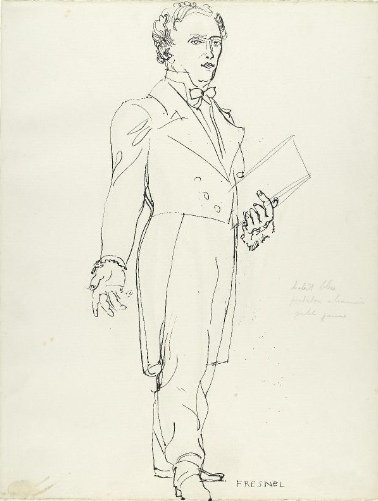 Augustin Fresnel par Raoul Dufy, dessin, 1936 © Centre Pompidou