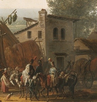 Détail de La bataille de Marengo de Swebach-Desfontaines : la signature de l'artiste © Fondation Napoléon