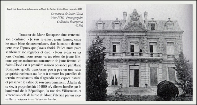 Extrait du catalogue de l'exposition Marie Bonaparte du musée des Avelines, Saint-Cloud, 2010