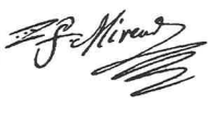 Signature de François Mireur © DR
