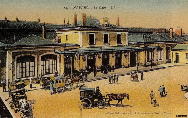 Gare de Nevers vers 1850 © cparama.com