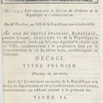 Institutions. L’Administration des communes sous le Consulat et l’Empire