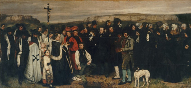 Un enterrement à Ornans (1849-1850), de Gustave Courbet